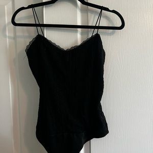 Ambiance; sz L; black lace bodysuit; like new